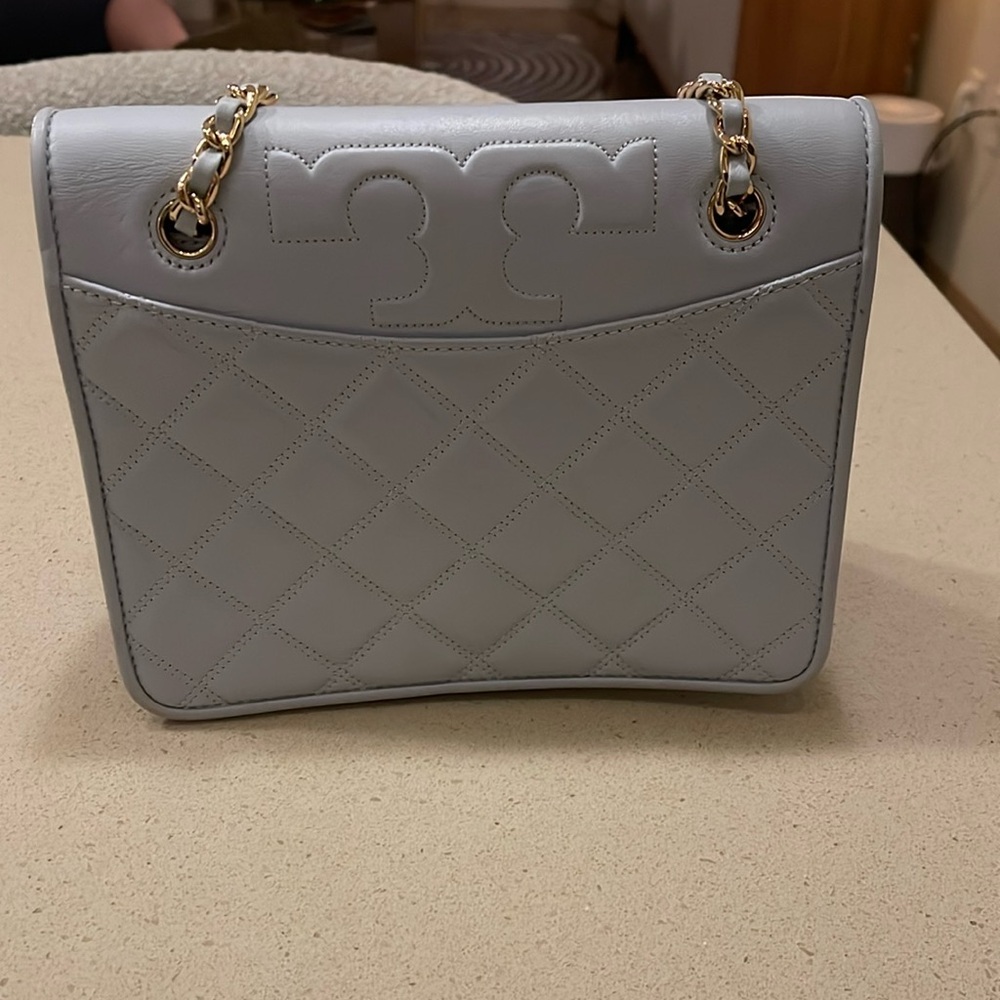 Tory Burch Light Blue Leather Handbag